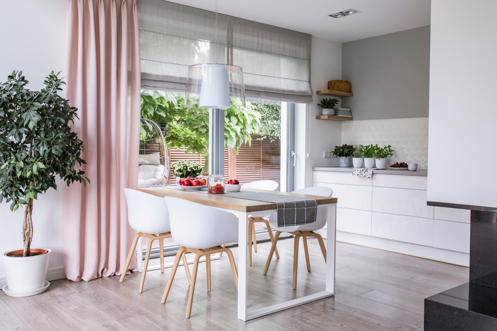 light grey kitchen curtains