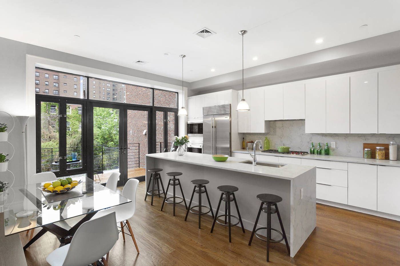 one wall kitchen layout with window