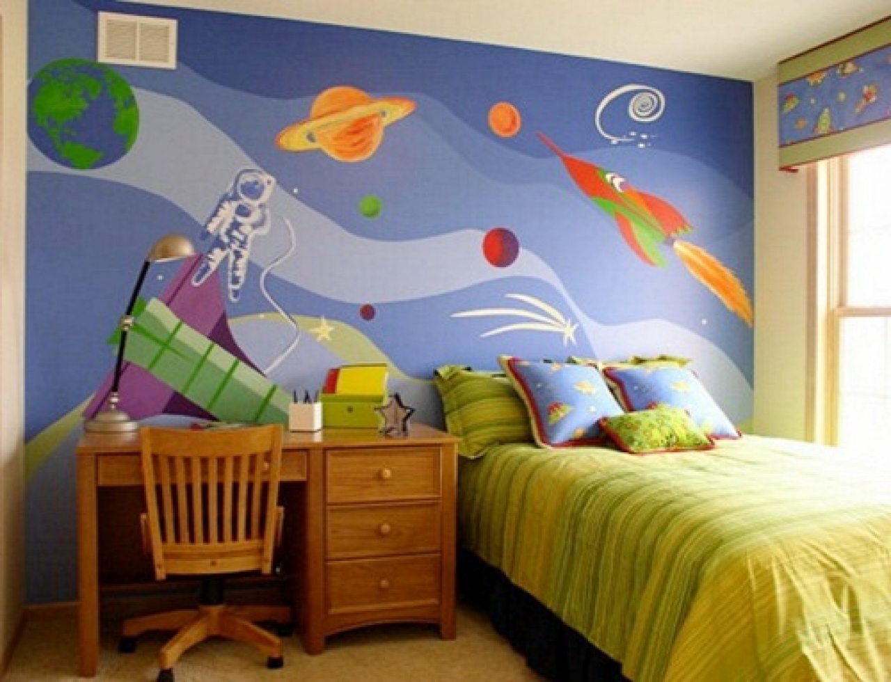 boys space themed bedroom